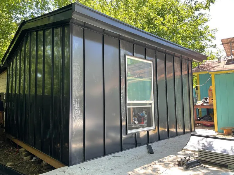 Black standing seam metal wall panels for Metal Roof Installation in Cincinnati